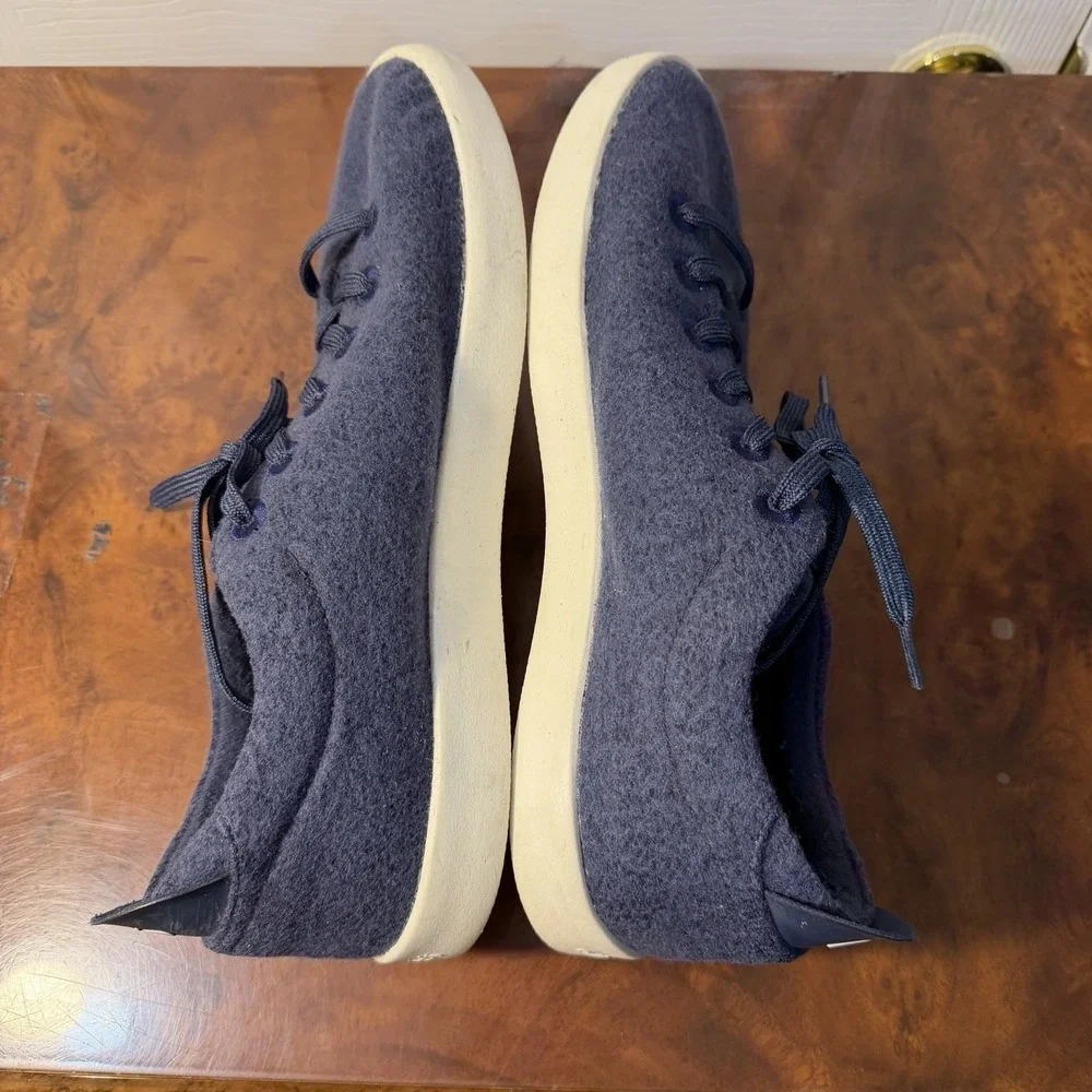 Allbirds Men's Navy Blue Wool Piper Sneakers Size 13 Lace Shoes